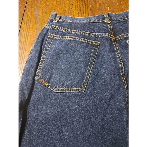 Vintage 8/10 (44) Jinglers Fade Out Denim Blue Jeans Cotton with Flower Detail - Picture 5 of 5